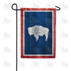 Wyoming State Wood-Style Double Sided Garden Flag