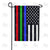 Thin Green, Red, Blue Line Double Sided Garden Flag