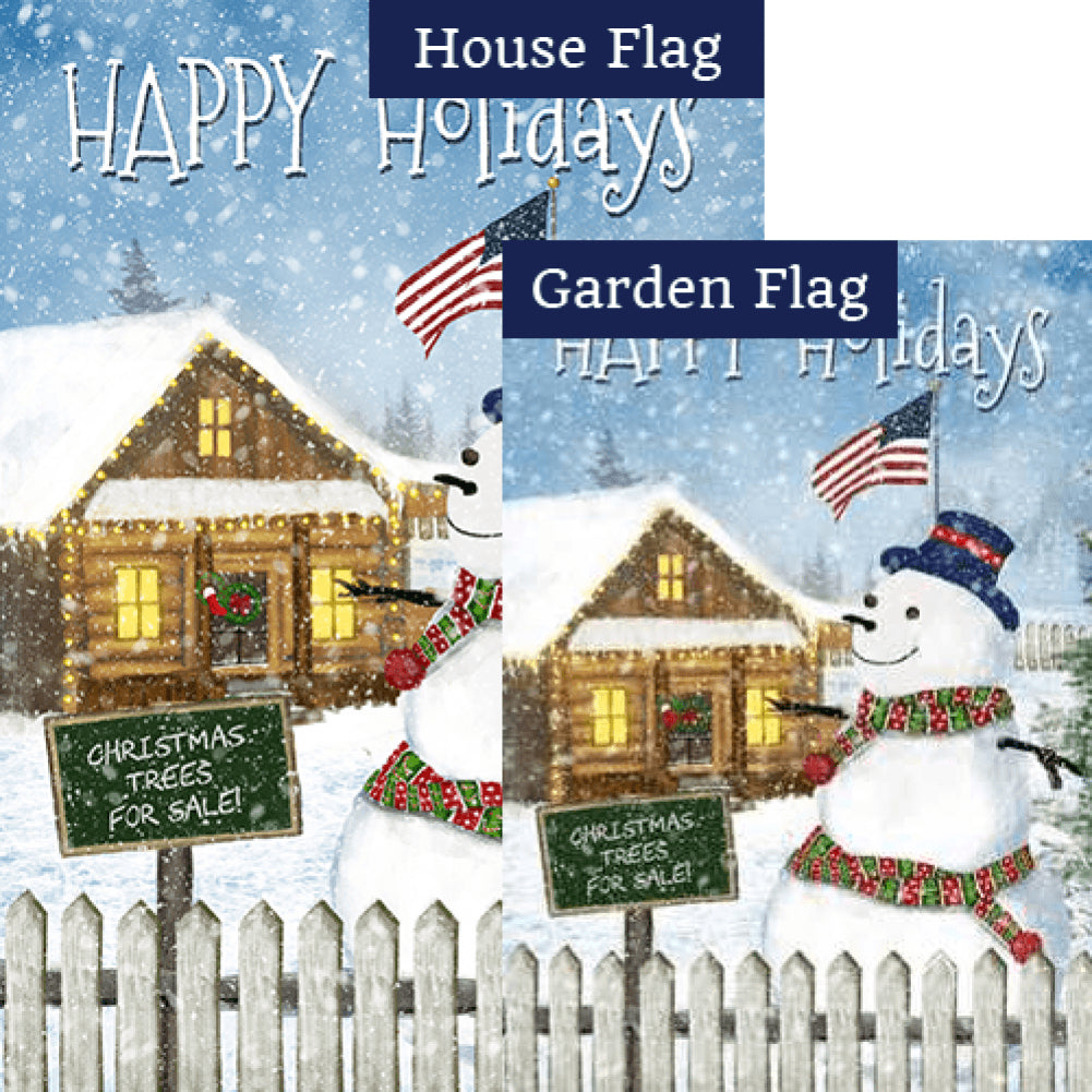 Christmas Trees for Sale Double Sided Flags Set (2 Pieces)
