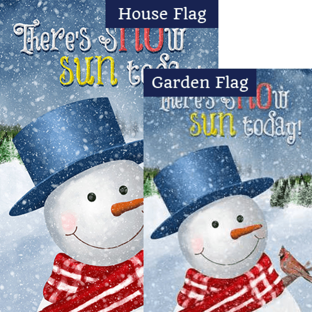There's Snow Sun Today! Double Sided Flags Set (2 Pieces)
