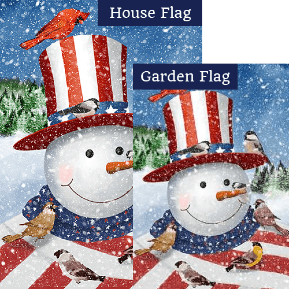 Uncle Snowman Double Sided Flags Set (2 Pieces)