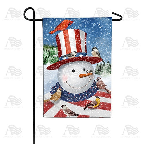 Uncle Snowman Double Sided Garden Flag