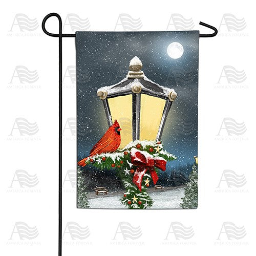 Winter Lamp Warmth Double Sided Garden Flag