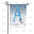 Polar Bear Snow Family Double Sided Monogram Garden Flag