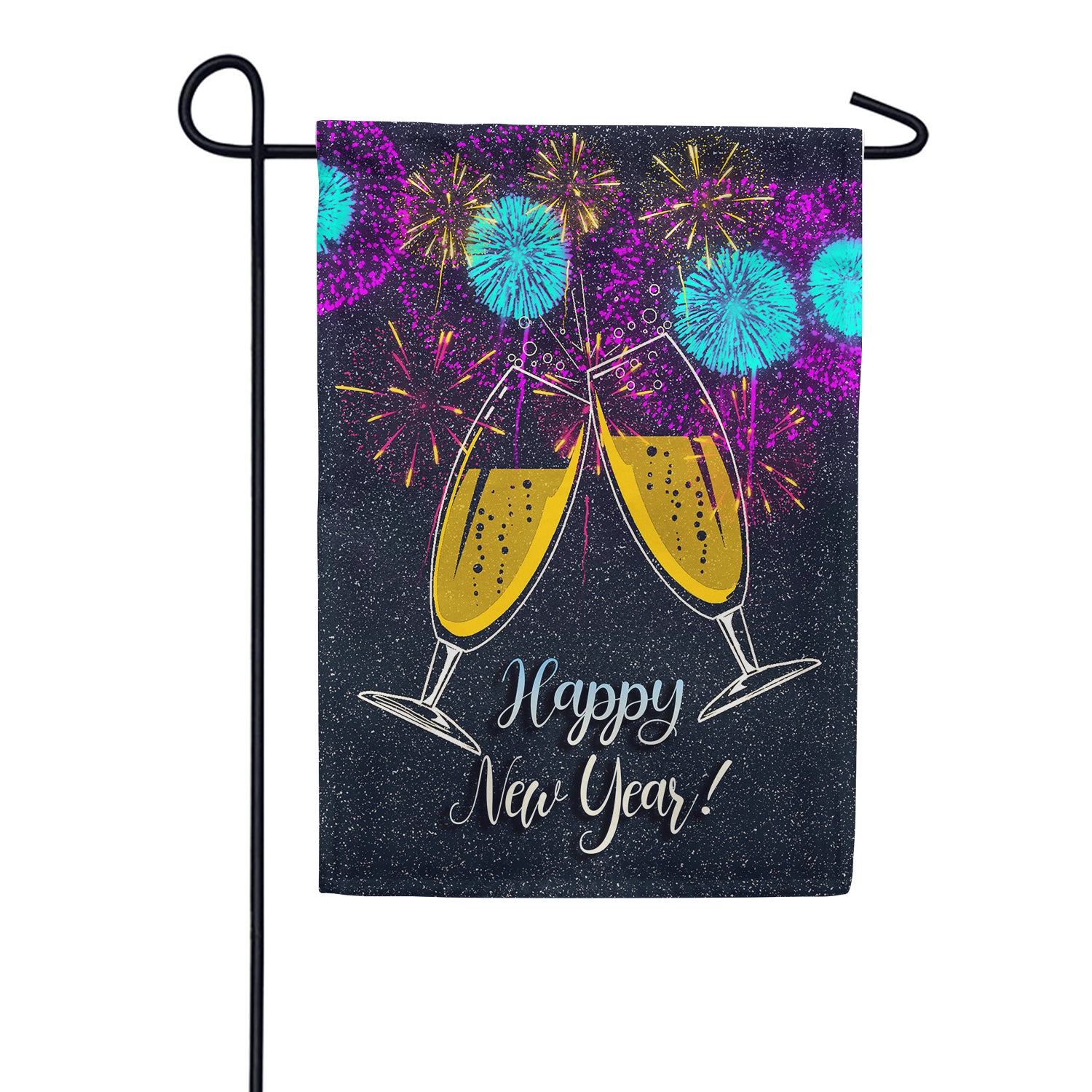 New Year Cheers Double Sided Garden Flag