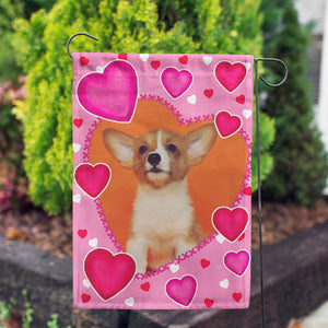 Personalized Valentine's Day Hearts Garden Flag