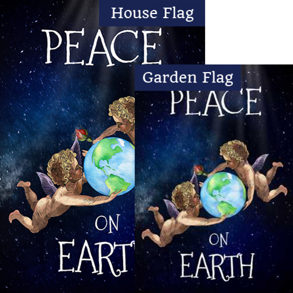Peace On Earth Angels Flags Set (2 Pieces)