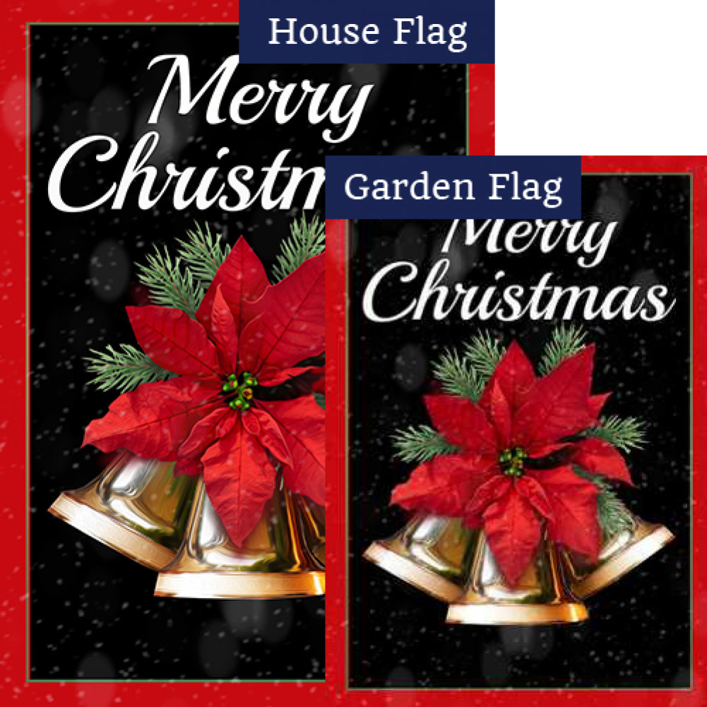 Merry Christmas Bells Flags Set (2 Pieces)