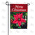 Merry Christmas Poinsettia And Ornaments Double Sided Garden Flag