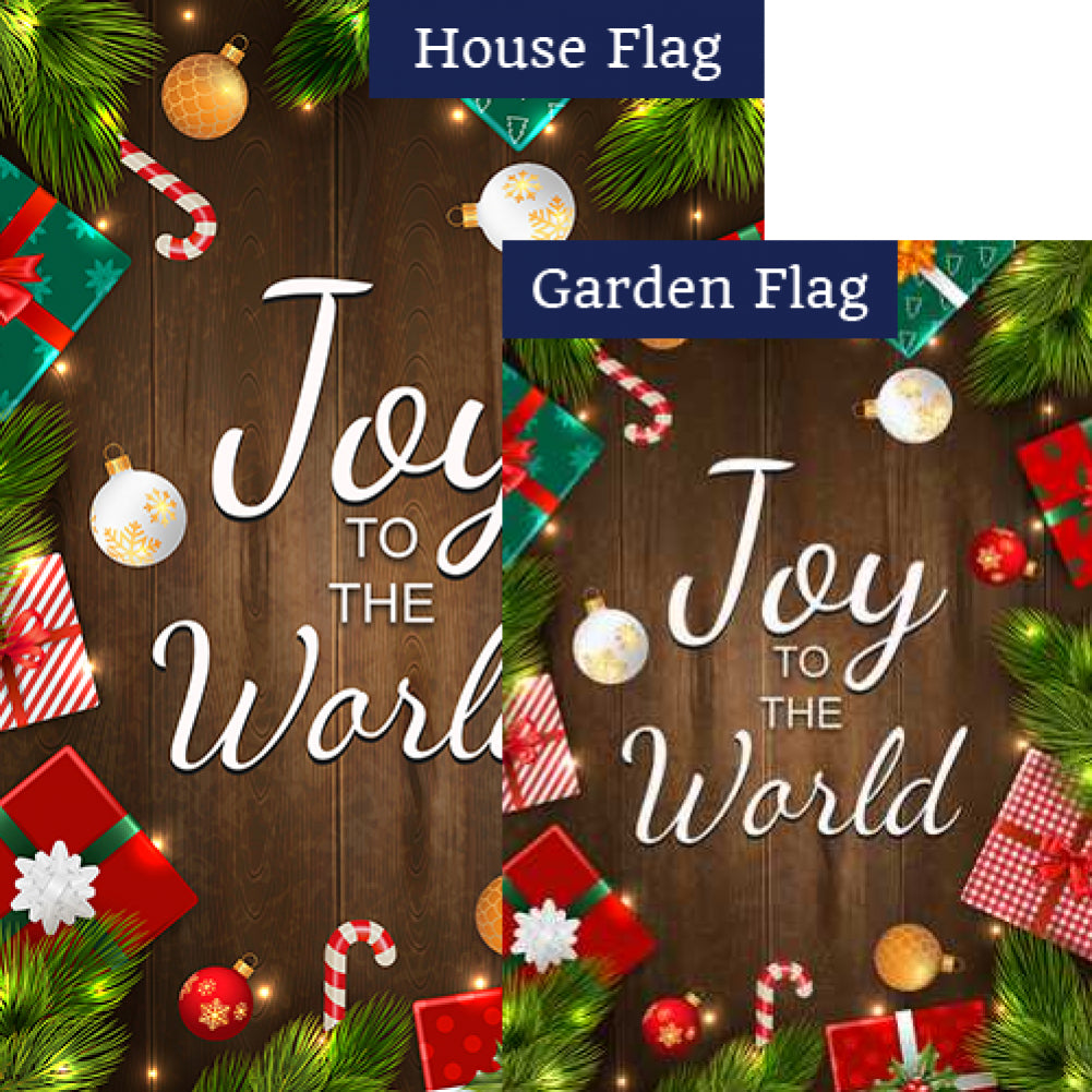 Joy To The World-Gifts Flags Set (2 Pieces)
