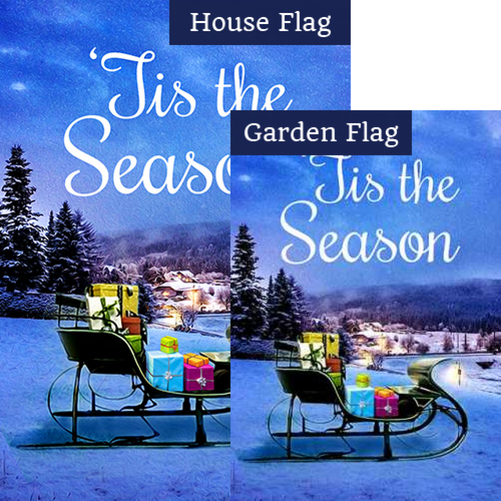 Sleigh Of Gifts Flags Set (2 Pieces)
