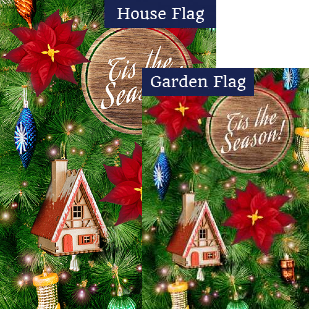 Christmas Novelty Ornaments Flags Set (2 Pieces)