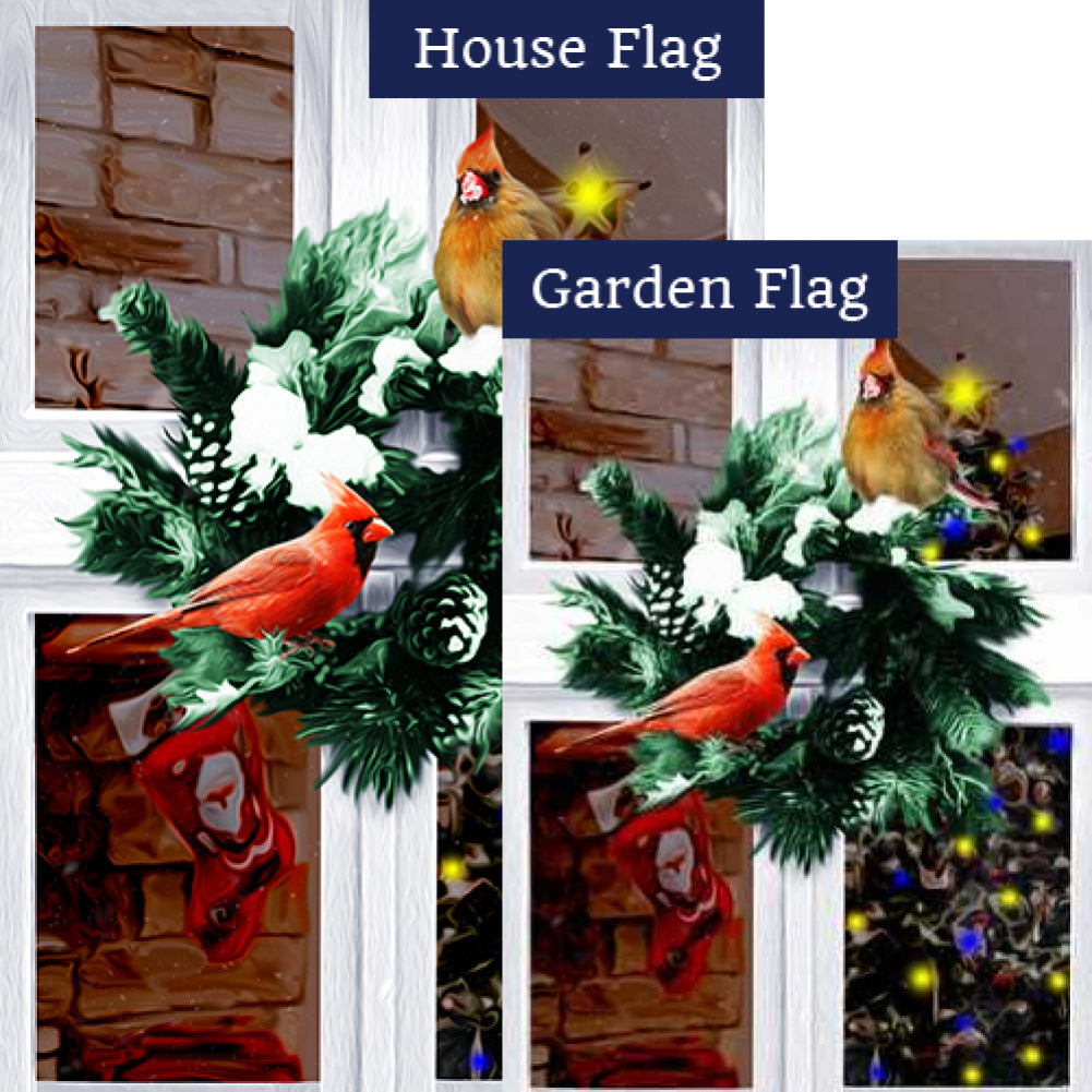 Bird's Eye View Of Christmas Flags Set (2 Pieces)
