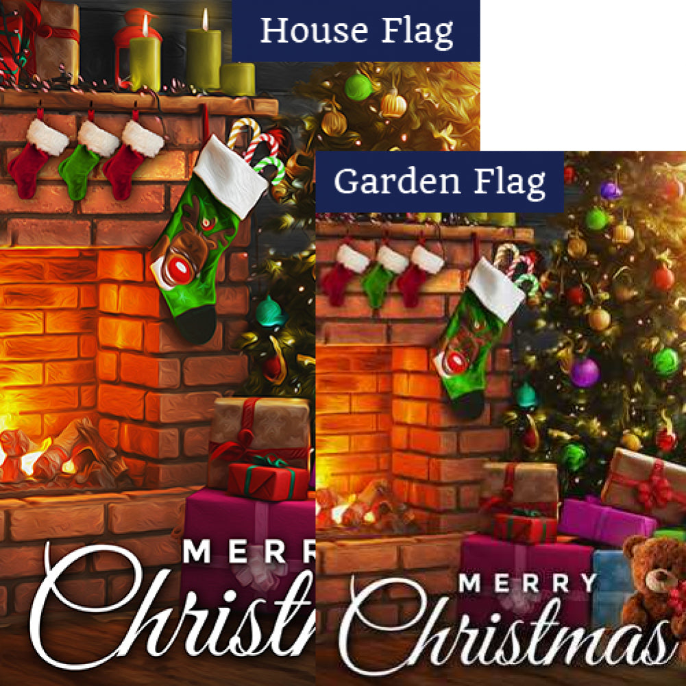 Twas The Night Before Christmas Flags Set (2 Pieces)