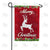 Merry Christmas White Deer Double Sided Garden Flag