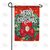 Merry Christmas Candle Wreath Double Sided Garden Flag