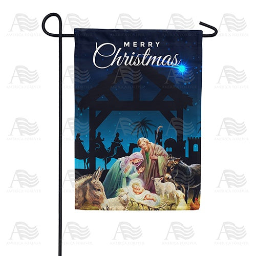Glory To The Newborn King! Double Sided Garden Flag