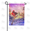 Winter Cardinals Painting Double Sided Garden Flag