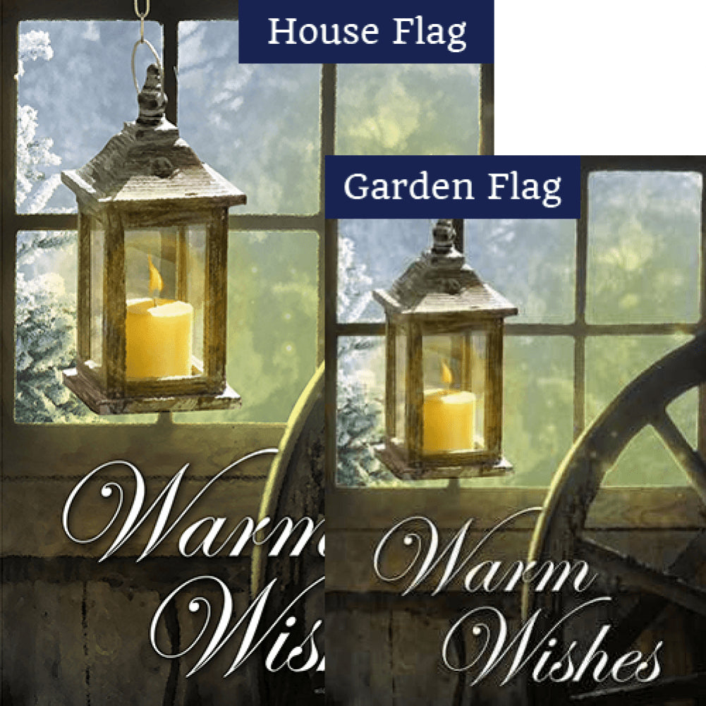 Warm Winter Wishes Flags Set (2 Pieces)