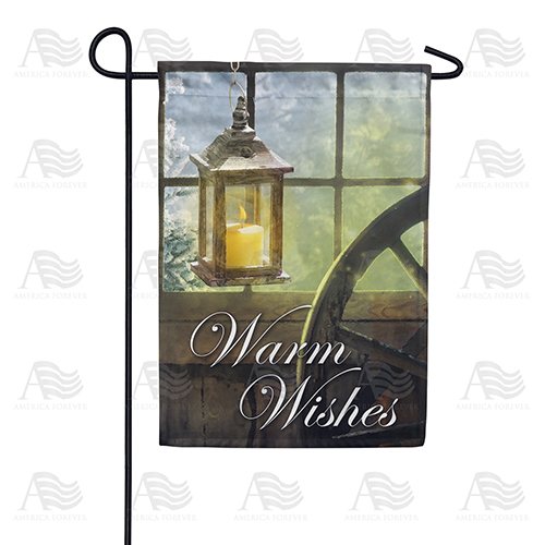 Warm Winter Wishes Double Sided Garden Flag