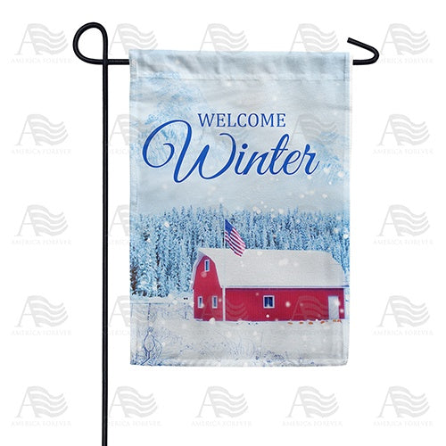 Welcome Winter On The Farm Double Sided Garden Flag