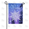 Crystal Snowflake Double Sided Garden Flag