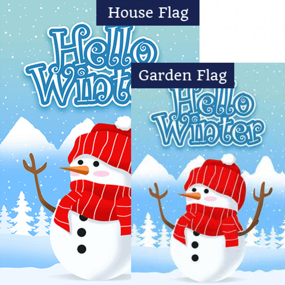 Snowman Greets Winter Flags Set (2 Pieces)