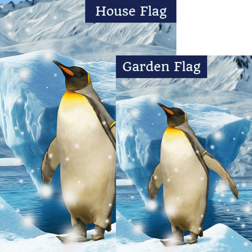 Penguin On Glacier Flags Set (2 Pieces)