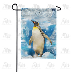 Penguin On Glacier Double Sided Garden Flag