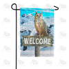 Winter Owl Welcome Double Sided Garden Flag