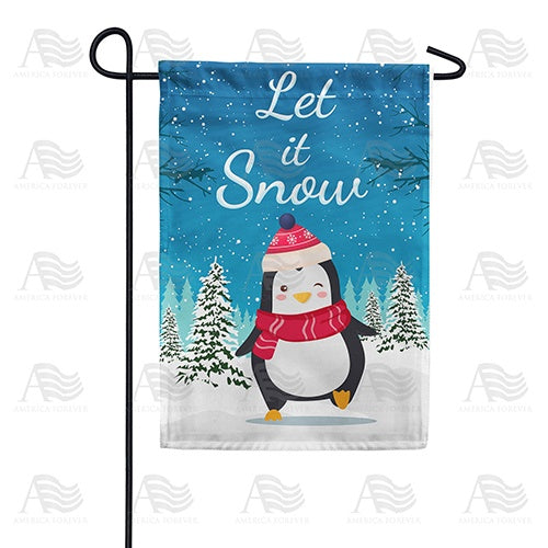 Dancing Penguin Double Sided Garden Flag