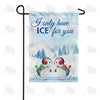Cute Penguin Skaters Double Sided Garden Flag