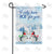 Cute Penguin Skaters Double Sided Garden Flag