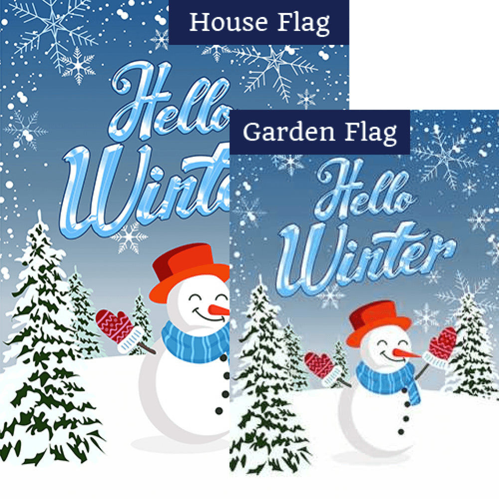 Snowman High 5 To Winter Flags Set (2 Pieces)