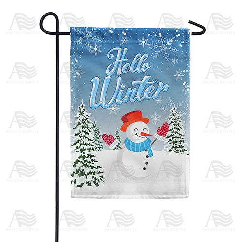 Snowman High 5 To Winter Double Sided Garden Flag