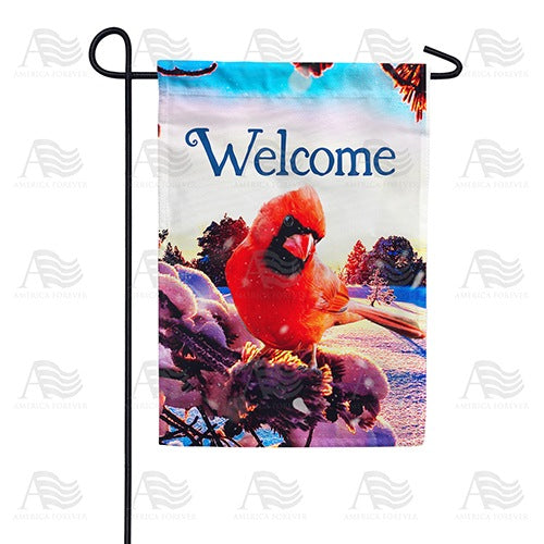 Cardinal Closeup Double Sided Garden Flag