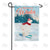 Skiing Polar Bear Double Sided Garden Flag