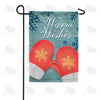 Orange Mittens Double Sided Garden Flag