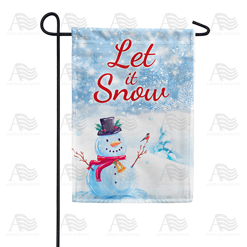 Let It Snow, Snowman Double Sided Garden Flag