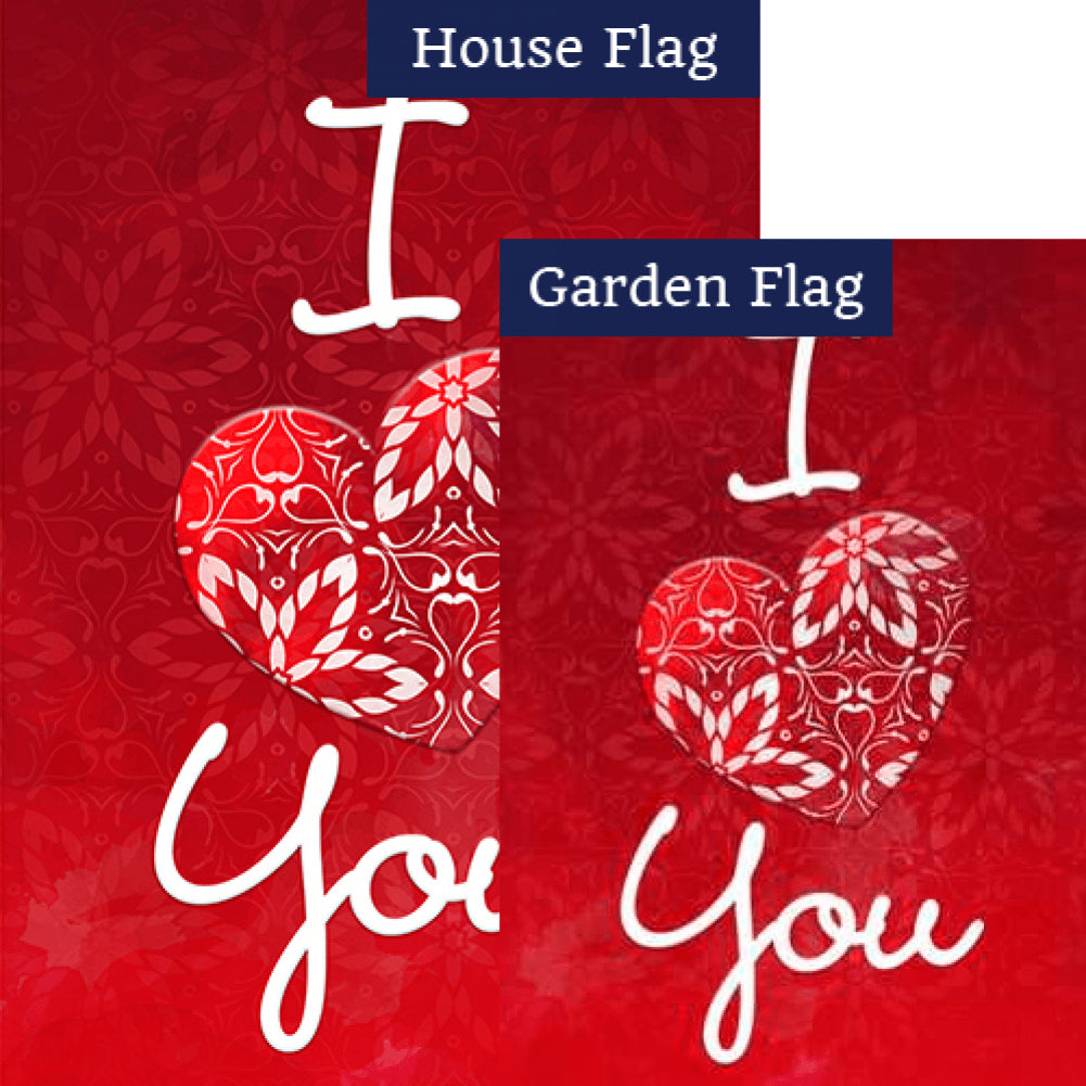 I Love You Flags Set (2 Pieces)