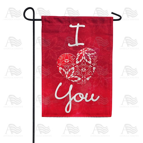 I Love You Double Sided Garden Flag