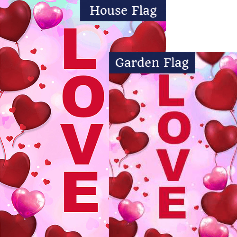 Love Is In The Air Hearts Flags Set (2 Pieces)