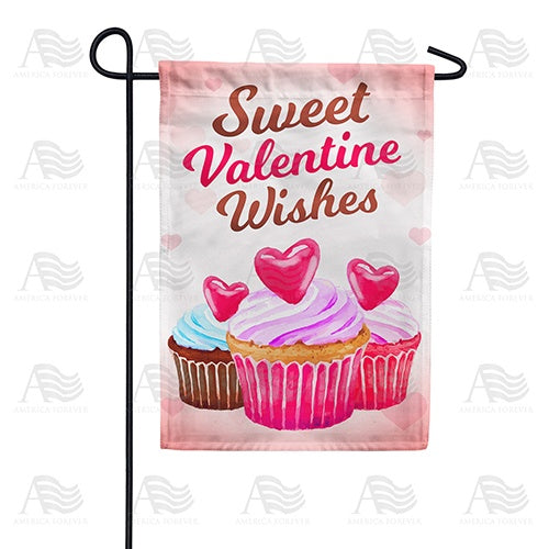 Sweet Valentine Wishes Double Sided Garden Flag
