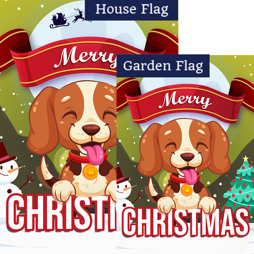 Yappy Christmas Double Sided Flags Set (2 Pieces)