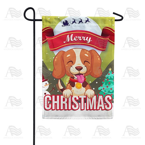 Yappy Christmas Double Sided Garden Flag