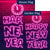 Neon New Year Double Sided Flags Set (2 Pieces)