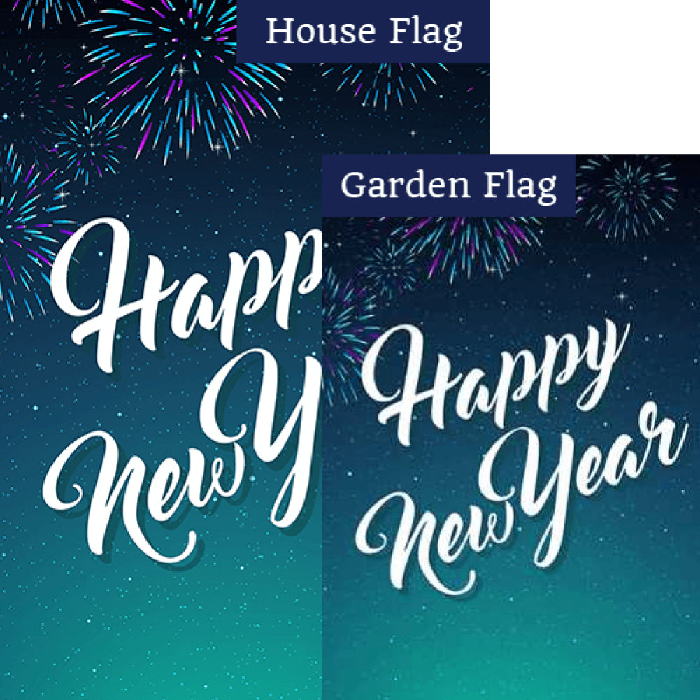 Bring In The New Year Double Sided Flags Set (2 Pieces)