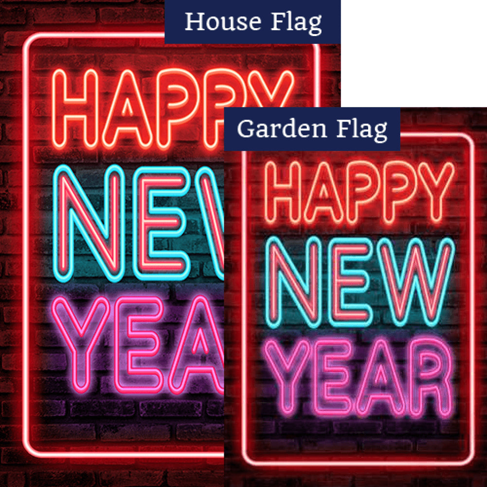 A Bright New Year Double Sided Flags Set (2 Pieces)