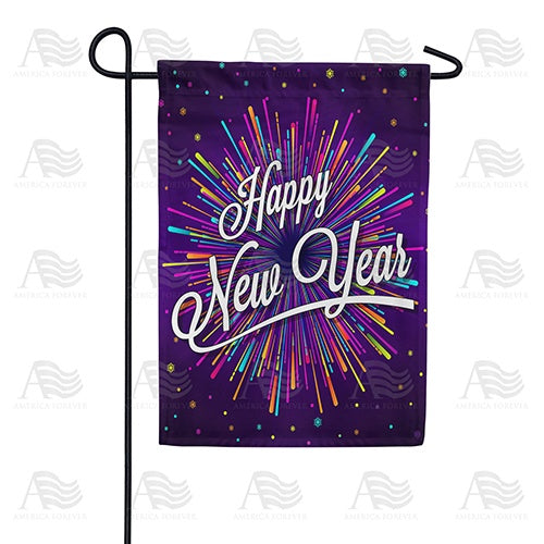 New Year Kaleidoscope Double Sided Garden Flag