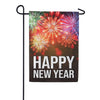 New Year Colorful Explosions Double Sided Garden Flag